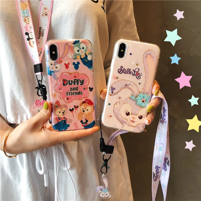 Для iphone XS max XR X bling Duffy shellieway мягкий чехол для 8plus 7plus 6SP 7 8 6 6S милый блестящий +