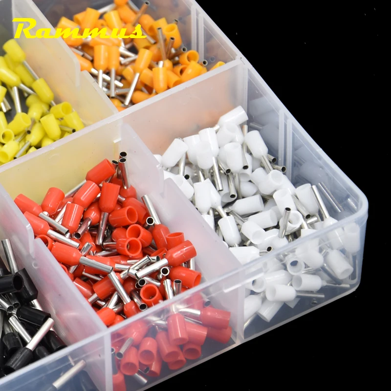 800pcs 22-10AWG Electrical Insulated Cord Pin End Terminal Bootlace Cooper Ferrules Kit Set Wire Cable Crimp Connector Tool |
