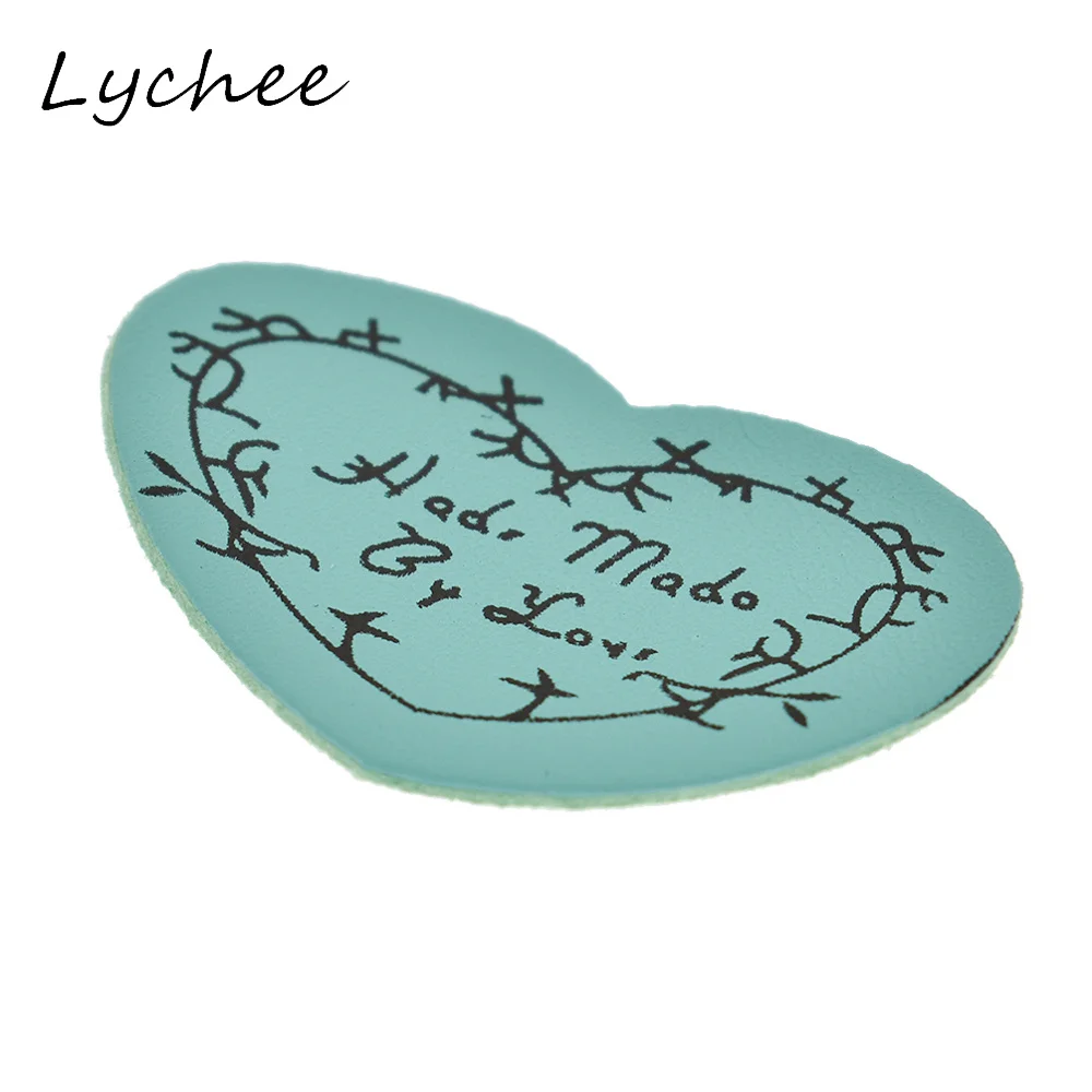 Lychee 20 шт. ярлыки для одежды ручная работа любовь искусственная кожа этикетки
