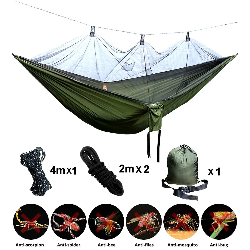 1-2 Portable Outdoor Camping Hammock with Mosquito Net 