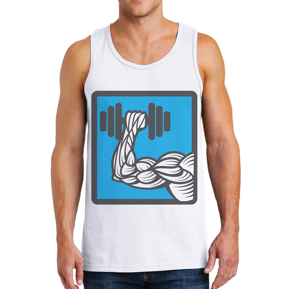 

New Cotton Tank Tops Men Sleeveless Vest Bodybuilding Clothing Undershirt Mens Muscle Printing Male Singlets Camiseta Sin Mangas