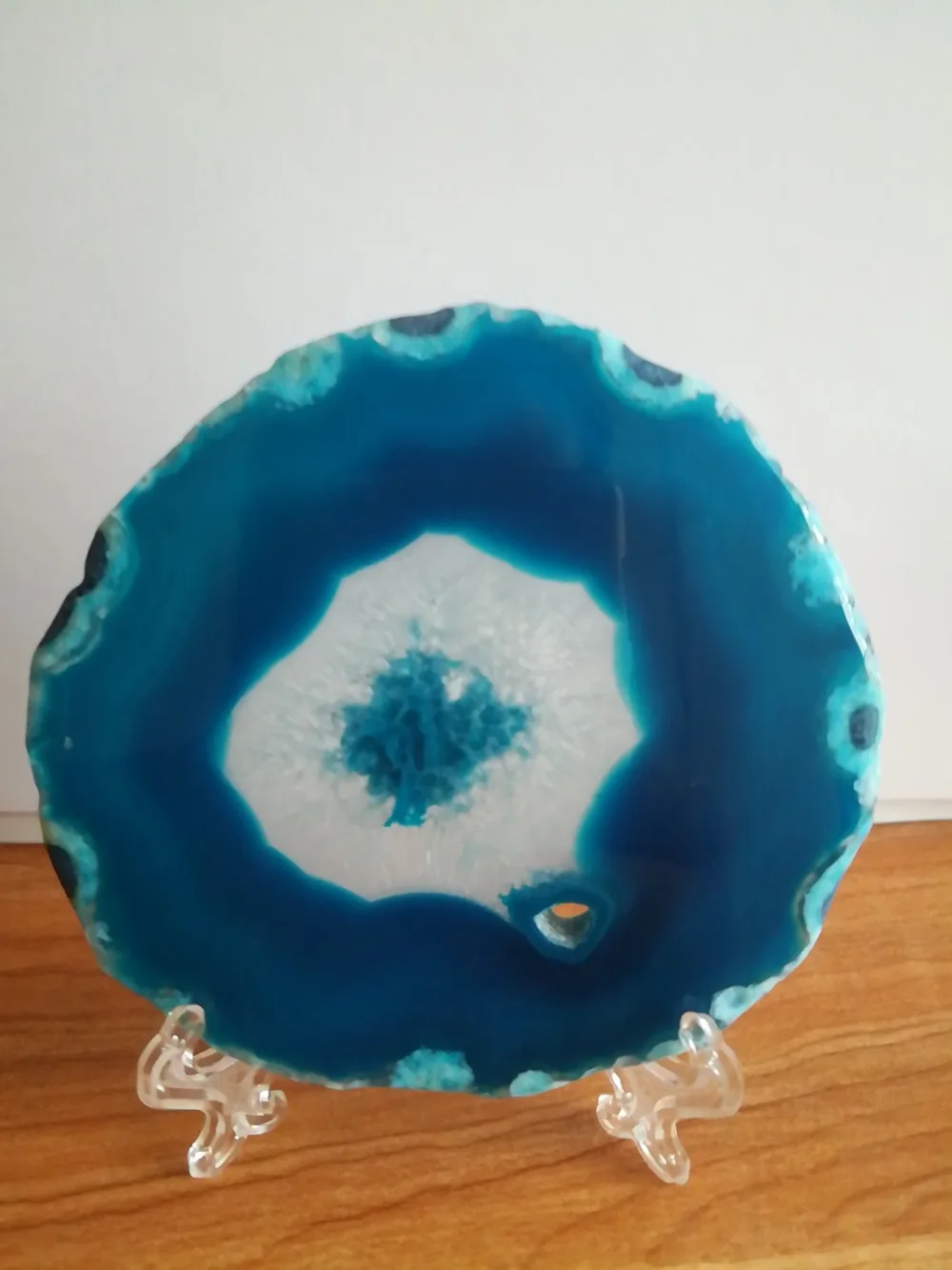 Grand agate bleue Geode поли хрустальный кварц | Дом и сад