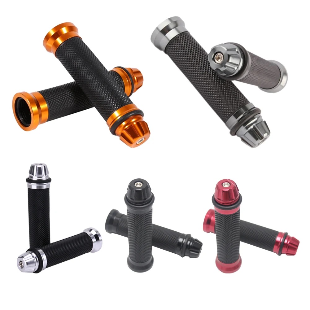 

1 Pair Motorcycle Handlebar CNC Aluminum Rubber Gel Hand Grips for 22mm Handle Bar Motocross Moto Motocicleta Refit Accessories