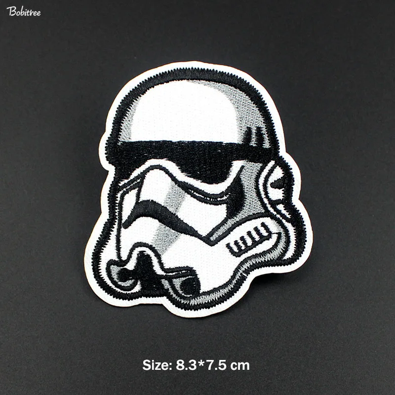 1pcs as photo Космические Звездные войны йода Штурмовик BB8 патчи железные на ткань инопланетянин Вселенная значки вышитые наклейки для аппликаций - Цвет: 1pcs as photo