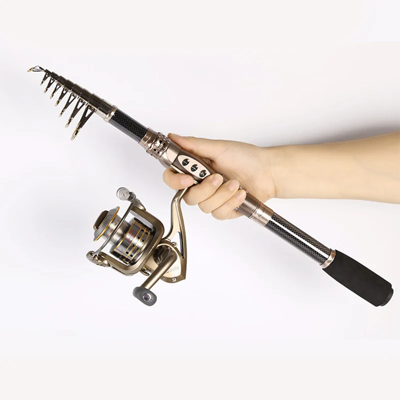 New Carbon Fishing Rod Telescopic Saltwater Tackle Super Hard Pole MC889 | Спорт и развлечения