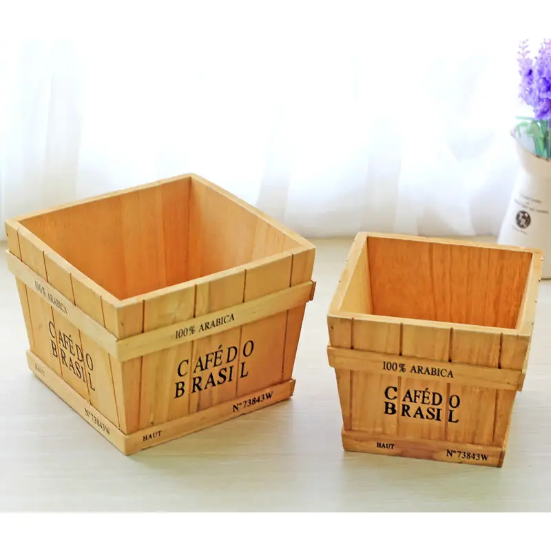 Новые деревянные ящики для хранения Чехол-держатель цветочные горшки поделки