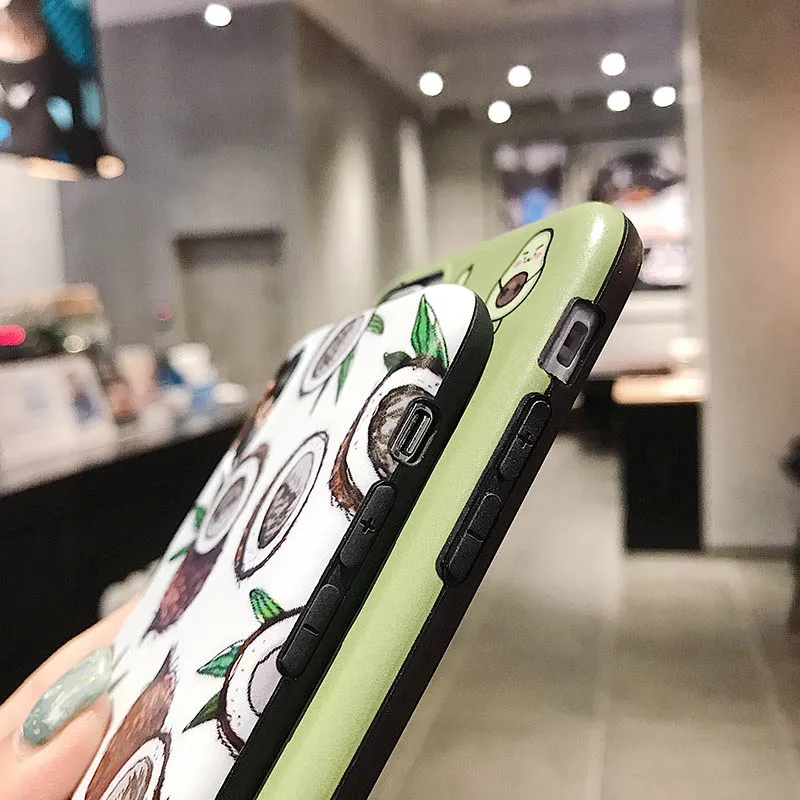 Чехол с фруктовым узором для iPhone 7 8 6 6S Plus X XR 11 Pro XS MAX мягкий силиконовый чехол из