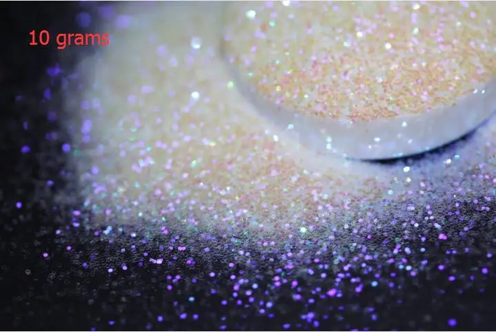 Blue Purple 10g Ультра тонкий красочный искры-растворитель устойчивый белый переливающийся блеск-015 размер, 0,5 мм - Цвет: Blue Purple 10g