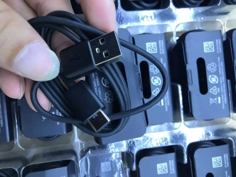 Высококачественный Оригинальный USB кабель 10 шт./лот для Samsuang s10/s10 plus 3 фута черный