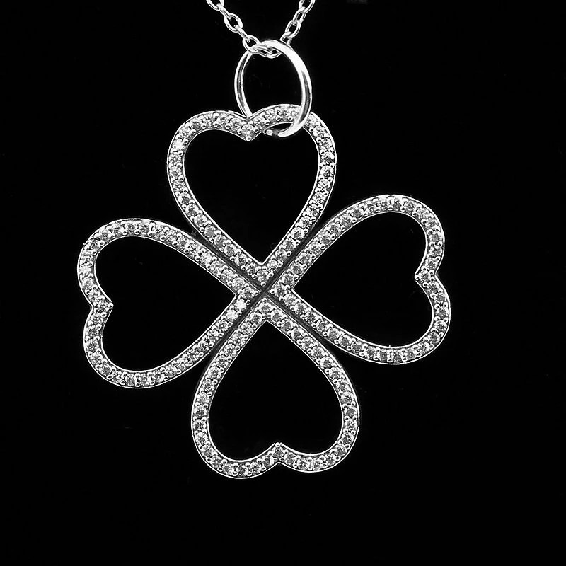 

925 Sterling Silver Pendant Necklace Classical Clover 50CM 70CM Pendants & Necklaces For Women fine Jewelry Gilf