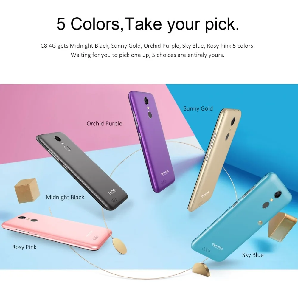 OUKITEL C8 4G мобильный телефон 2 Гб + 16 идентификация по отпечатку пальца 5 дюймов Android 7