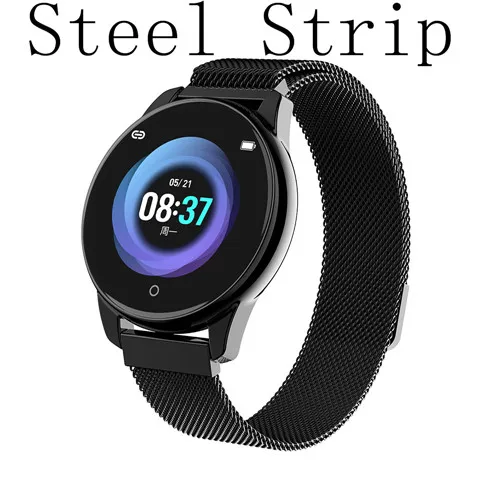 Black Steel Strip Обновление Bluetooth Smartwatch водонепроницаемый IP67 монитор сердечного ритма мульти-спортивный фитнес-трекер совместим с телефонами Android IOS - Цвет: Black Steel Strip