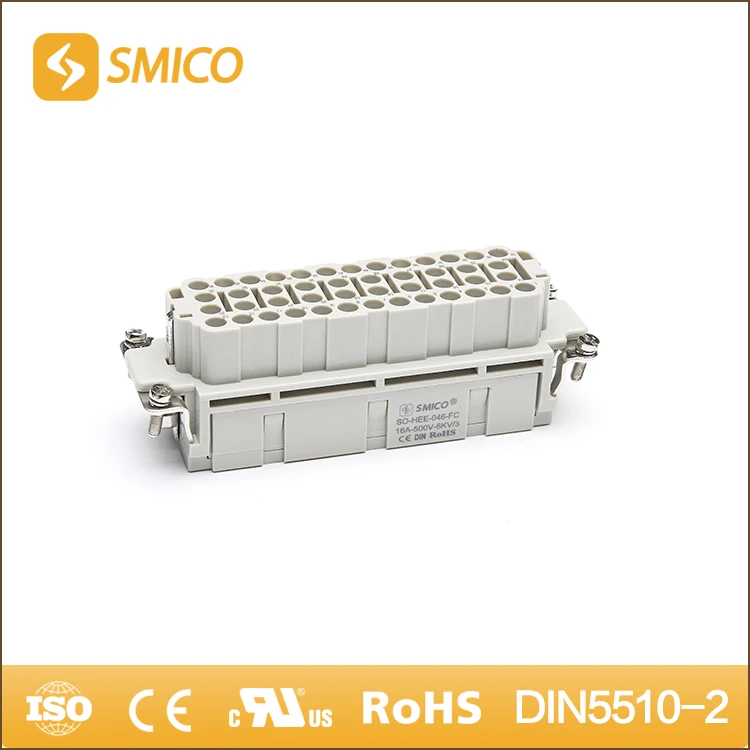 09320463001 smico hee-046 500 В тяжелых разъем 46 Pins Мужской Женский Винтовые клеммы с