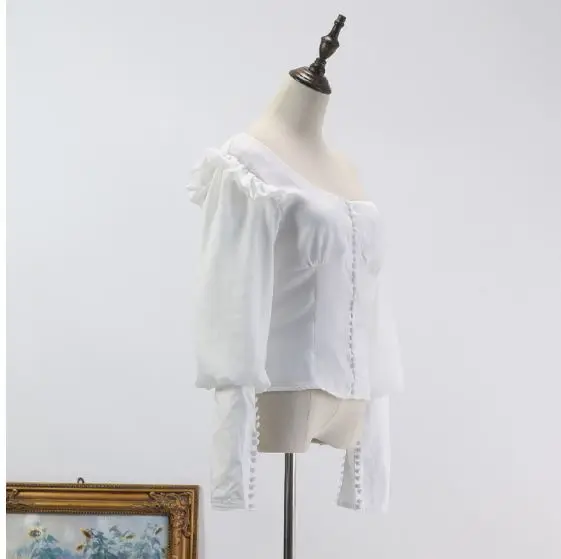 SS2018, винтажный стиль, сексуальный корсет, с открытыми плечами, с оборками, блузка, топ, женский, бюстье, силуэт, Blusas, рубашка, femininas