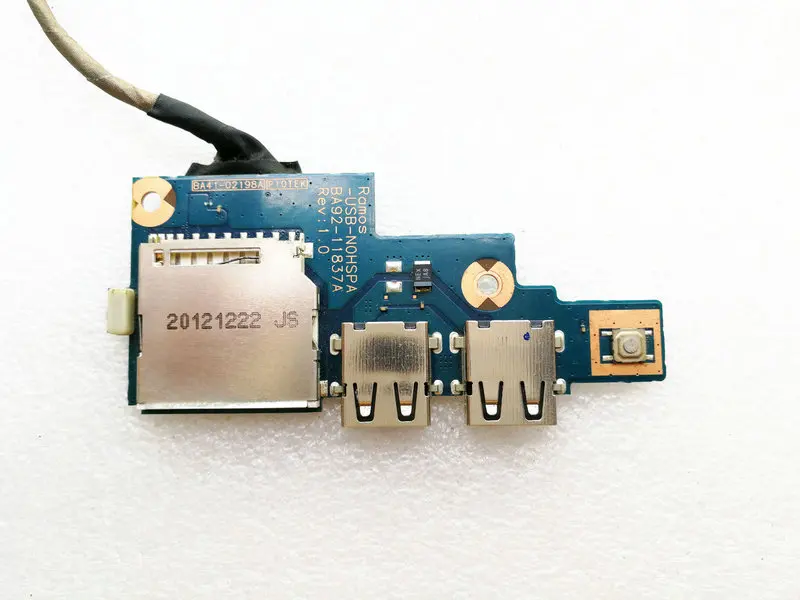 Оригинальный Для samsung NP510R5E NP370R4E 370R5E 450R4V 470R5E BA41 02198A usb кардридер плата кнопка
