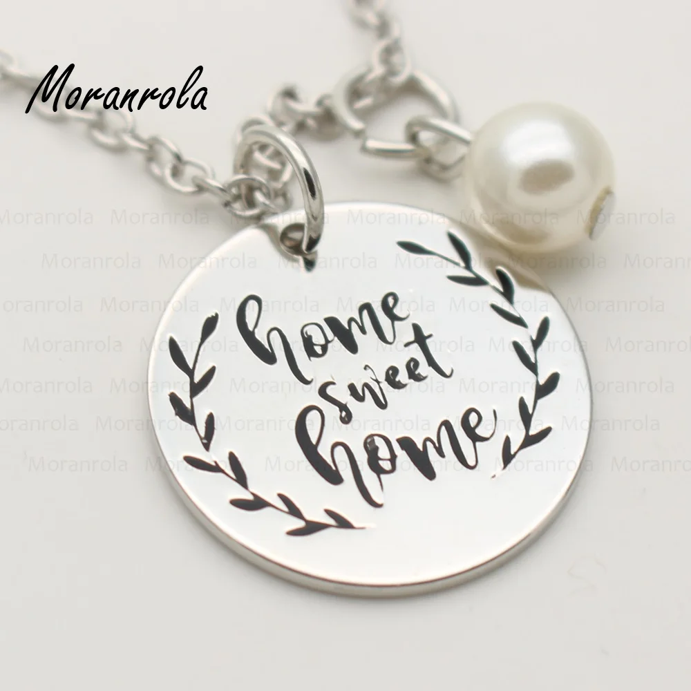 Новинка медное Серебряное ожерелье и брелок &quotHome Sweet Home&quot очаровательное