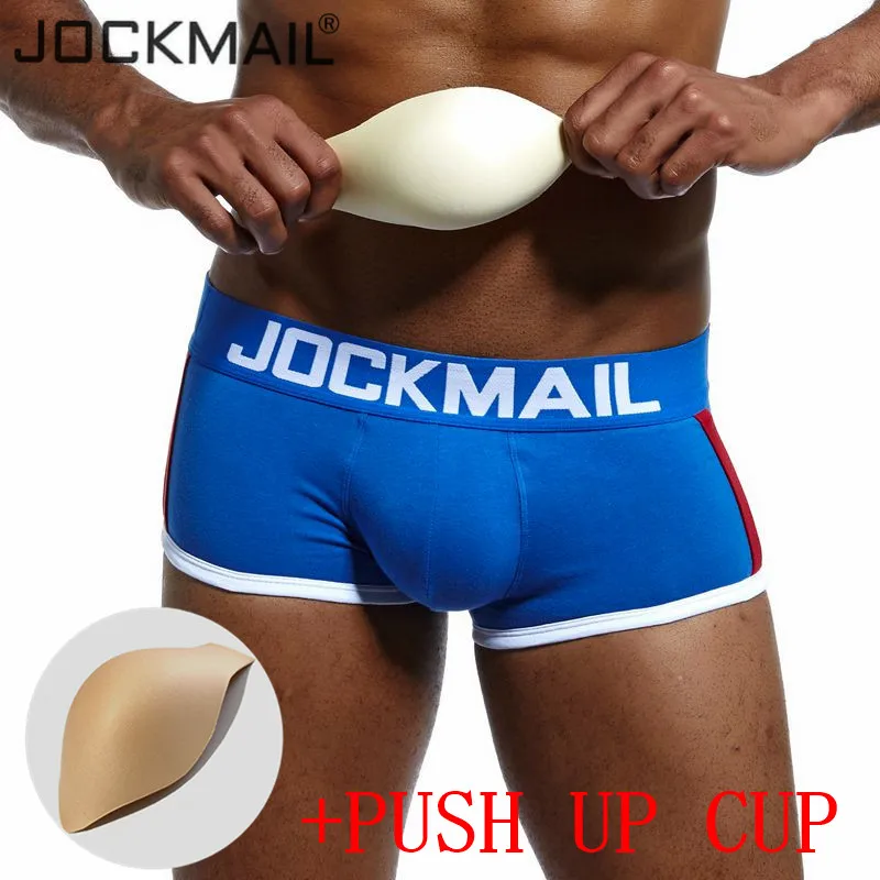 Трусы-боксеры JOCKMAIL мужские Брендовое нижнее белье пикантные трусы с чашкой