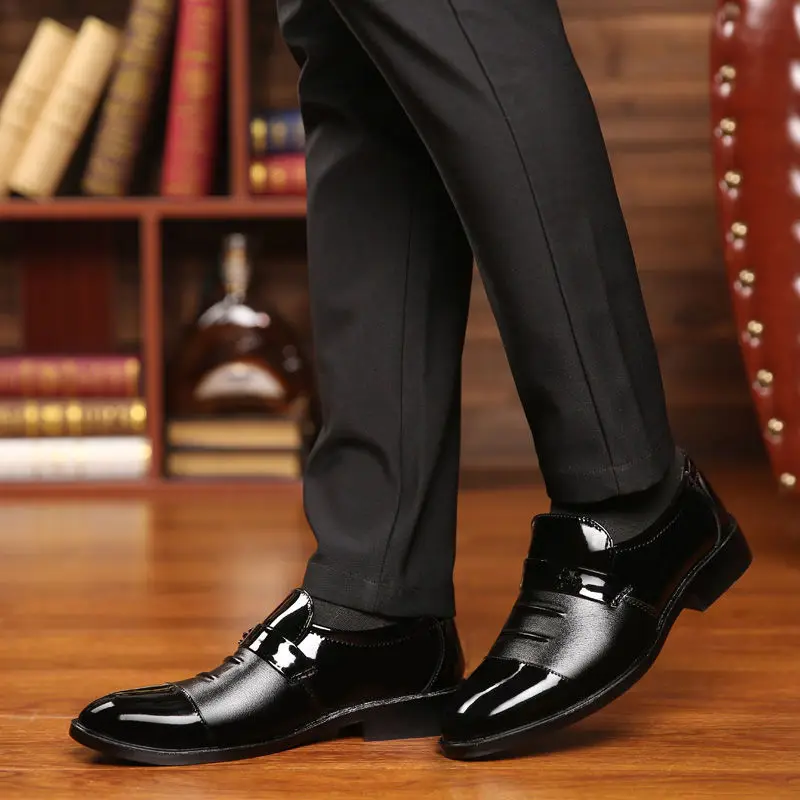 Мужские кожаные туфли ACEBUY2 деловая Классическая Молодежная повседневная обувь