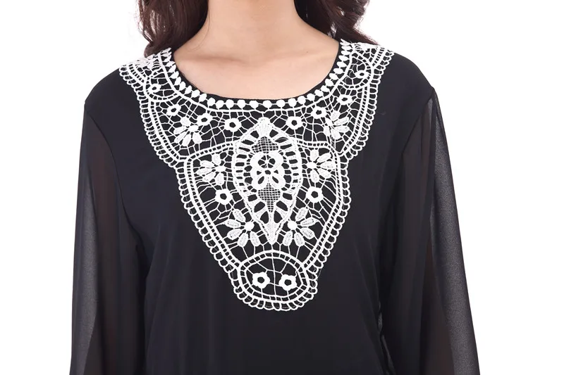 Hijab Gaun Sifon Baju Muslim Wanita Arab Gaun Plus Ukuran Abaya Jilbab Indonesia B30002