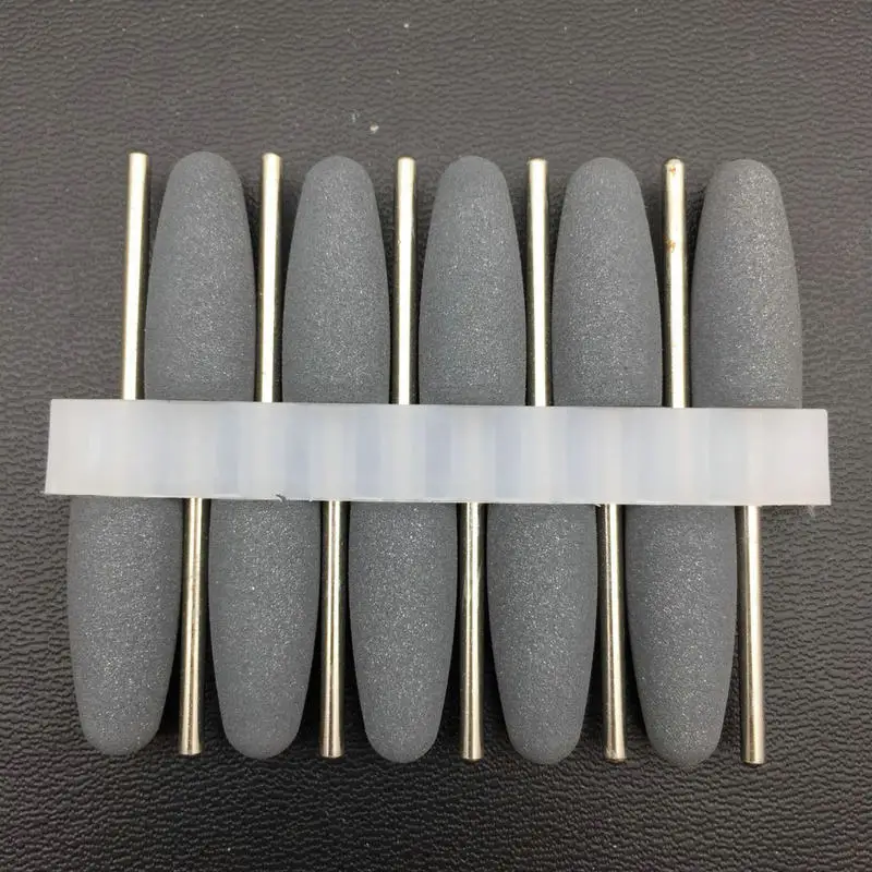 Silicon Drill Bits 10 шт./компл. Керамические фрезерные маникюрные станки карбидные сверла для ногтей керамические твердосплавные фрезы инструменты для ногтей - Цвет: Silicon Drill Bits