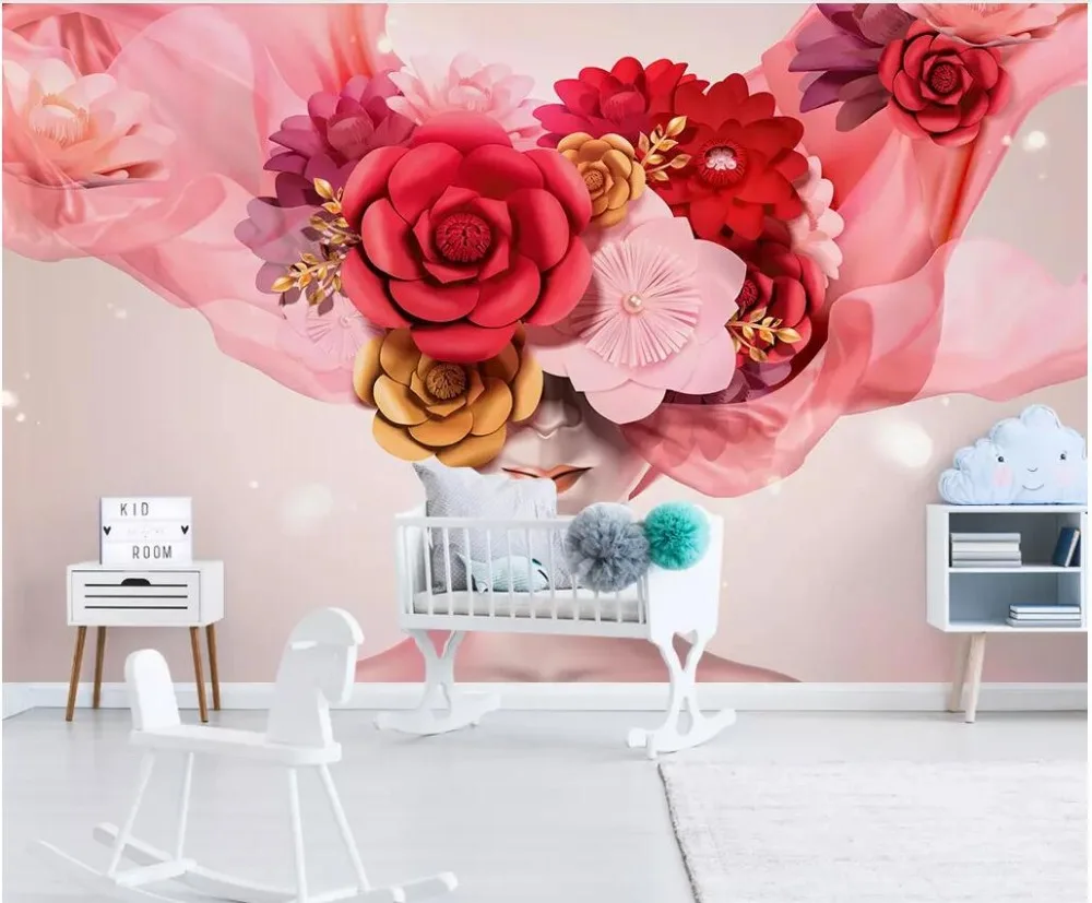 Настенные 3D-обои на заказ современные минималистичные обои с ручной росписью роз