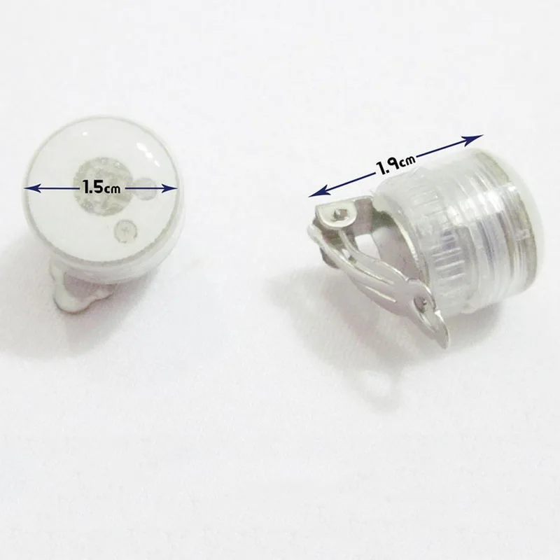 

50pair Women Girl Colorful LED Flashing Earrings Light Up Glowing Ear Studs Bar Rave Ear Clip Halloween Glow Party Supplies