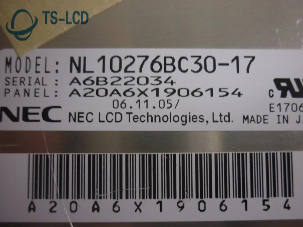 MaiTongDa 100% тестирование оригинал + Класс NL10276BC30 17 15 &quotдюймовый ЖК дисплей панель