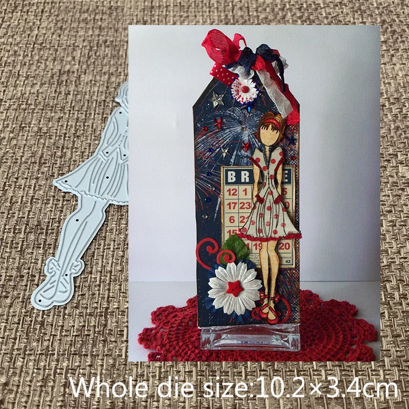 

XLDesign Craft, металлические резные штампы, милое короткое платье для волос, для девочек, скрапбукинг, альбом, бумага, сделай сам, для карт, тиснени...