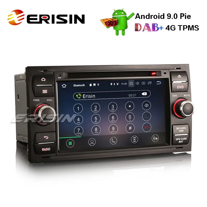 Erisin ES4946B 7 &quotDAB + 4G TPMS DVR Android 9 0 автомобильное радио DVD для BMW E46 GPS