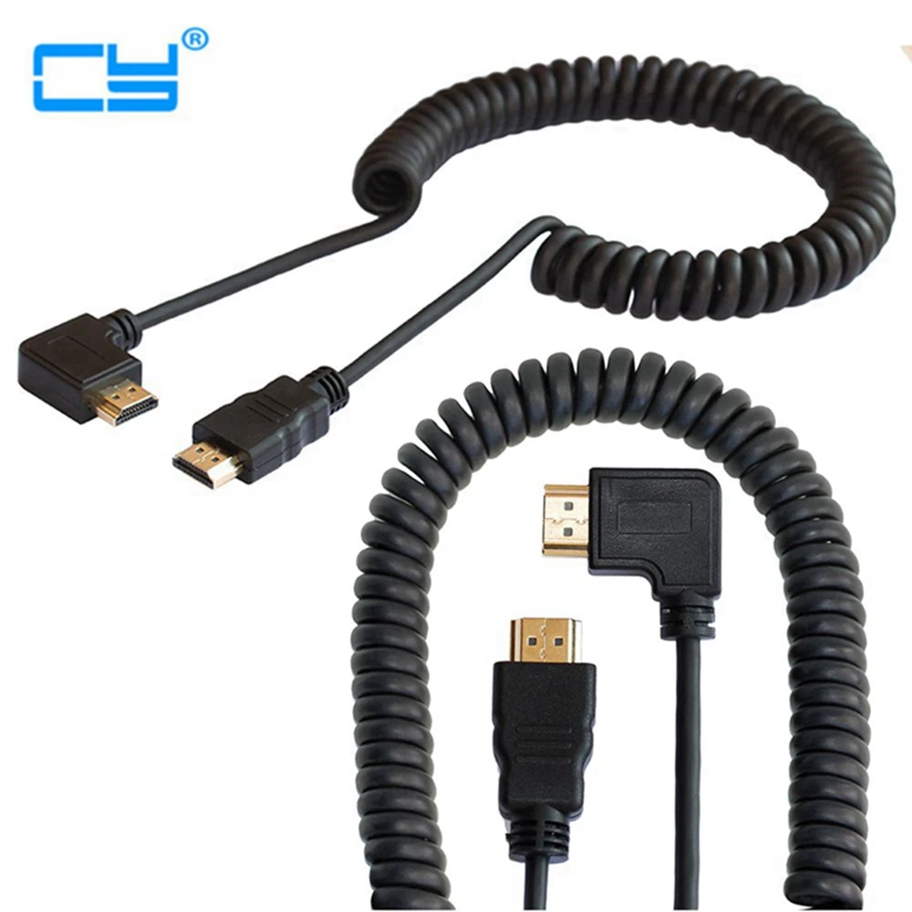 HDMI кабель 90 градусов угловой левый/правый/прямой HDMI1.4 папа-папа/женщина Высокое качество Весна HDMI линия