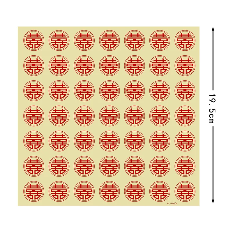 49 шт/лист мини буквы свадебные наклейки на конверте красный двойной счастье