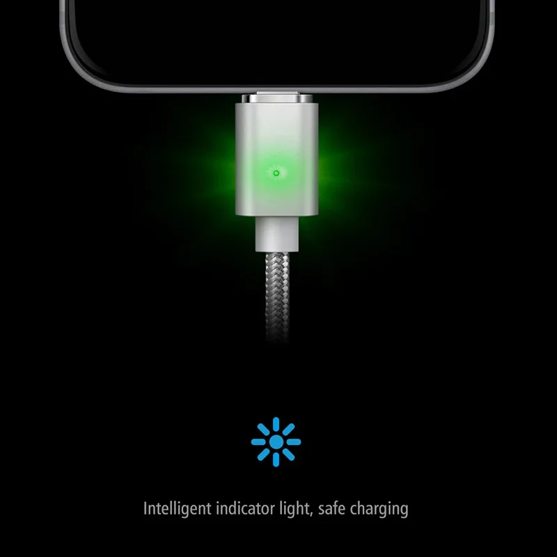 Sindvor Магнитный кабель Micro USB с нейлоновой оплеткой, магнитный кабель для зарядки и передачи данных, быстрое зарядное устройство для Android, светодиодный индикатор для samsung Xiaomi