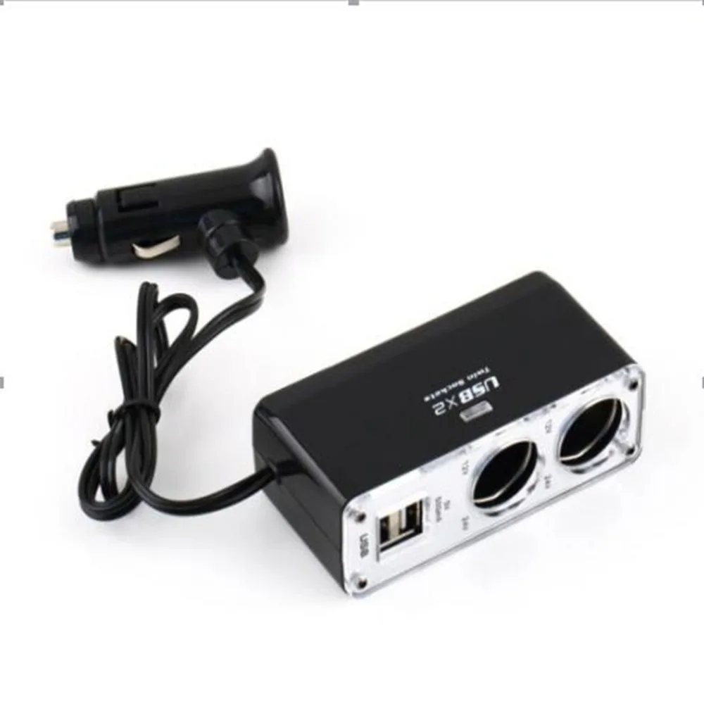 5V/1A двойной USB Порты и разъёмы 2 Way Авто розетка для автомобильного прикуривателя