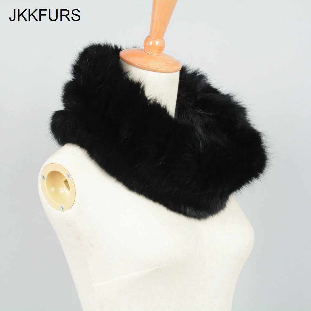 JKKFURS шарфы из натурального Лисьего меха зимние толстые теплые модные стильные