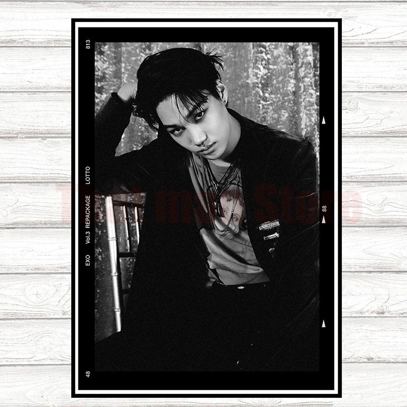 EXO LOTTO плакаты K-Pop Dance-Pop настенные наклейки белая мелованная бумага декоративные картины - Цвет: Цвет: желтый