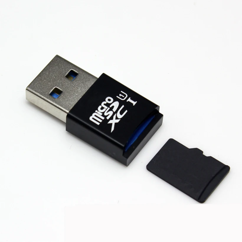 Расширенный черный мини-кардридер 5 Гбит/с сверхскоростной USB 3 0 Micro SD/SDXC кардридер
