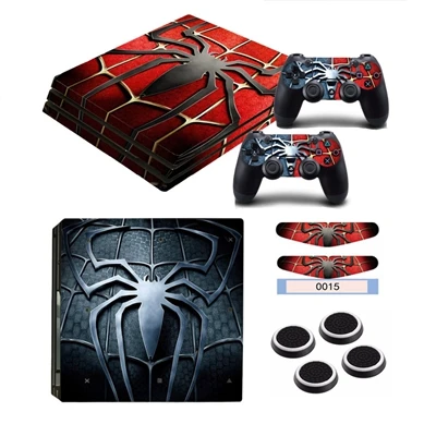 YSP4P0485 Человек-паук крышка Стикеры s для Playstation 4 PS4 PRO консоль и контроллер виниловые наклейки-Обложки Защитная плёнка для пленка Стиль Стикеры - Цвет: YSP4P0485