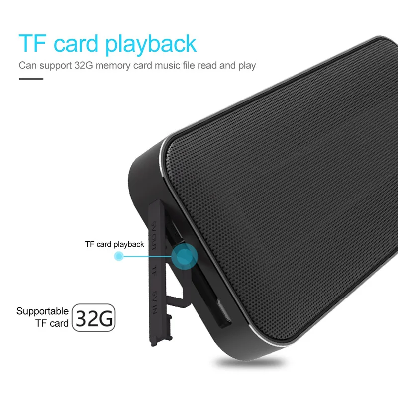 Беспроводной мини динамик с супер басами Bluetooth портативная звуковая система 3D