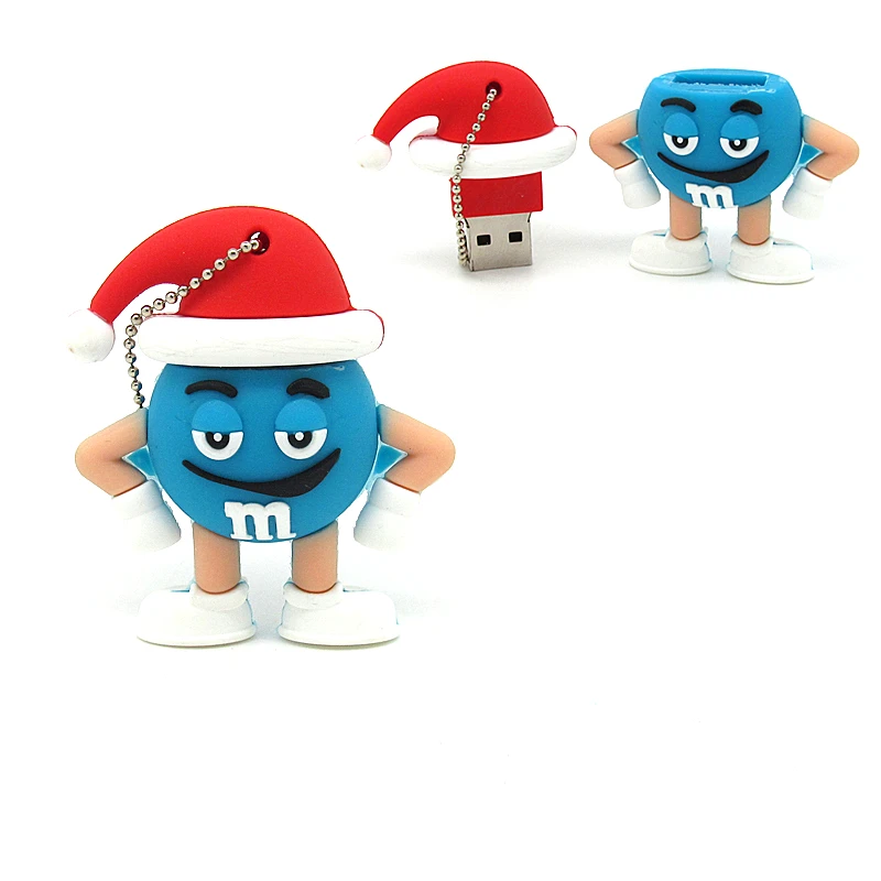 Мм шоколадных орешков с рождественской шапочкой флэш-накопитель usb