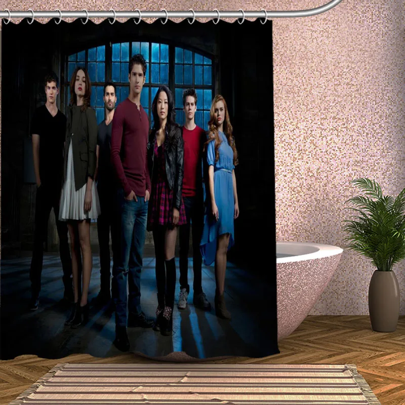 Teen Wolf Shower Curtain Eco-friendly Modern Fabric polyester Custom Bath Curtains Home Decor | Дом и сад