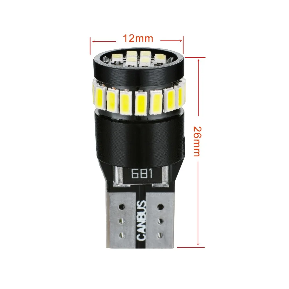 AGLINT 2 шт. T10 CANBUS без ошибок 168 2825 W5W 3014SMD 24 светодиода для внутренних боковых