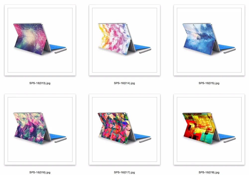 GOOYIYO-для Micro Surface Pro 4 5 виниловая наклейка на заднюю панель Полная наклейка на планшет с геометрическим принтом, кожный чехол, логотип, вырезанный
