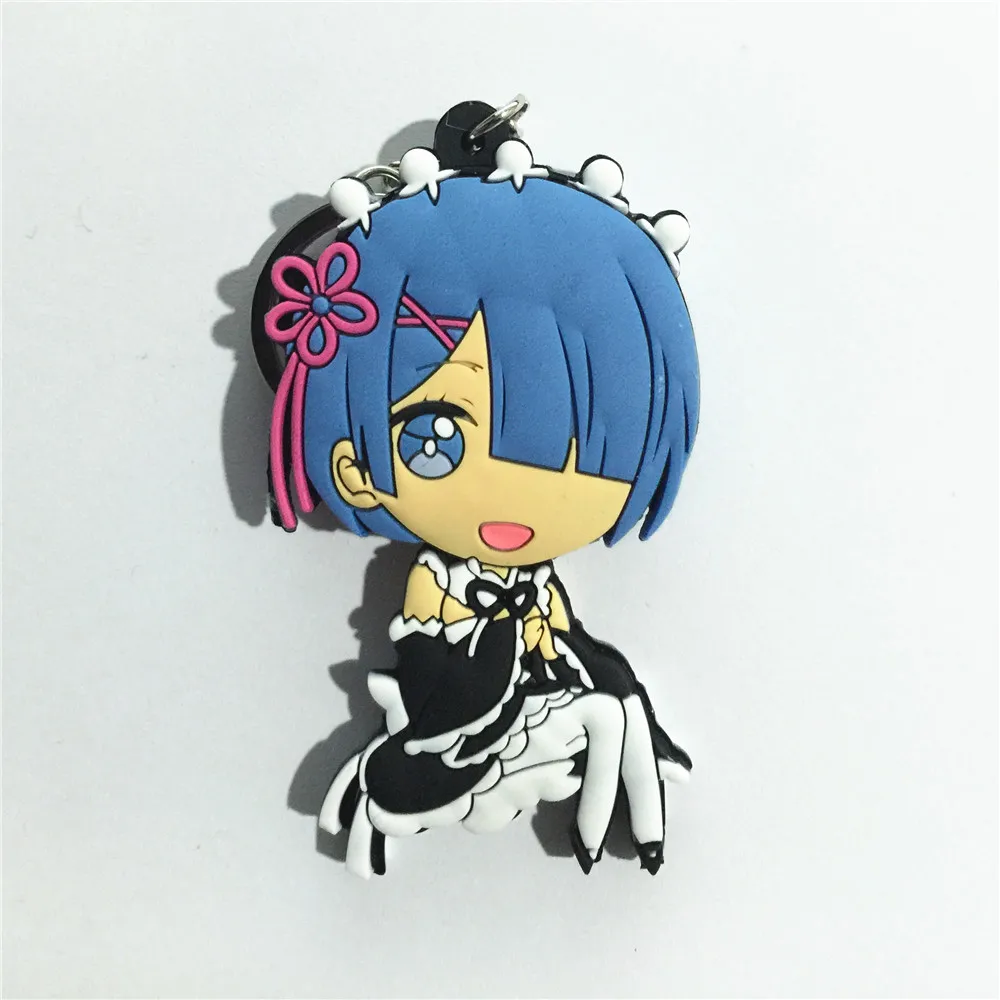 Фото Рем Рам Нацуки Субару Пак Беатриса Войлок аниме Re:Zero kara Hajimeru Isekai Seikatsu резиновый кавайный ПВХ брелок №3