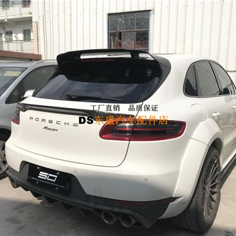 3 шт. для Porsche Macan- автомобильный Стайлинг карбоновое волокно задний спойлер на крыше верх окна крыло сплиттер