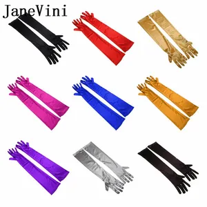 Женские атласные вечерние перчатки, длина 21 дюйм