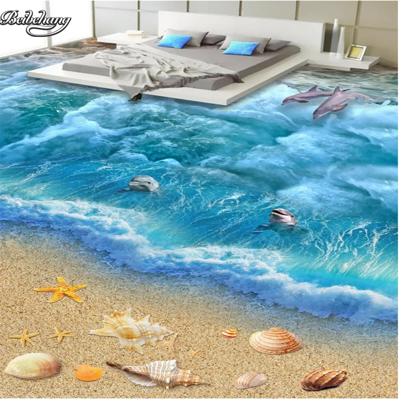 

Обои для пола ванной комнаты, водостойкие 3D обои для пола ванной комнаты