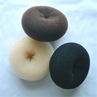 diy hot hair donut blackbrownbeige 3 colore 9 5cm pure nylon hair bun maker easy to use hair accessories ha001