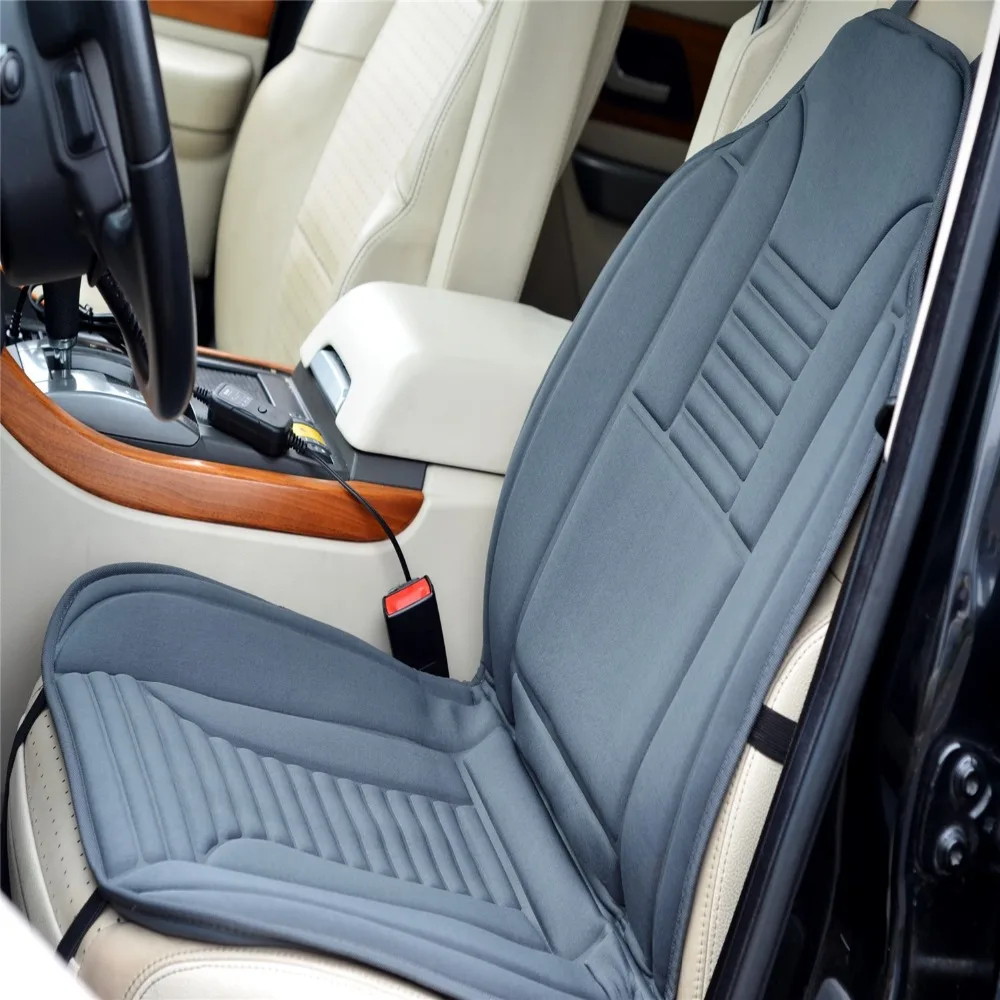 

Sojoy Universal 12V Thickening Heated Car Seat Heater Heated Cushion Warmer Car Seat Cushion Seat Cover(Black/Gray)