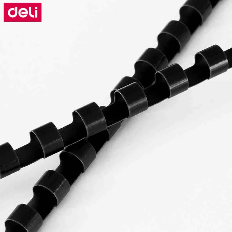 Deli 3834 ПВХ переплет фартуки 21 кольца 8 мм x 300 A4 документы расческа связывающая