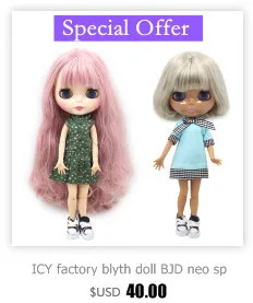 Ice blyth кукла bjd платье принцессы в стиле «лолита» розовое платье костюм со шляпой